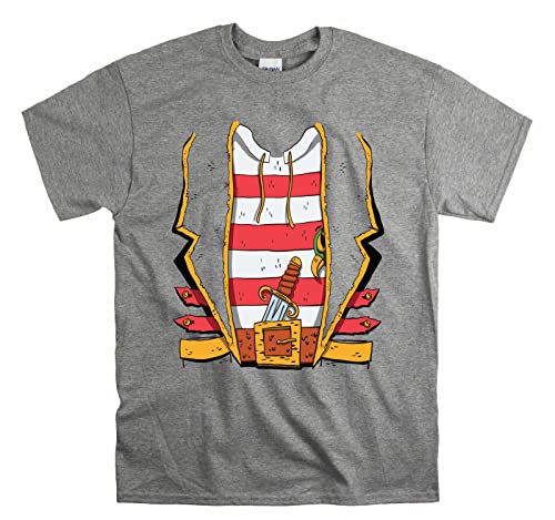 T-shirt pirate drôle pour soirée à thème et cosplay entre amis en taille M