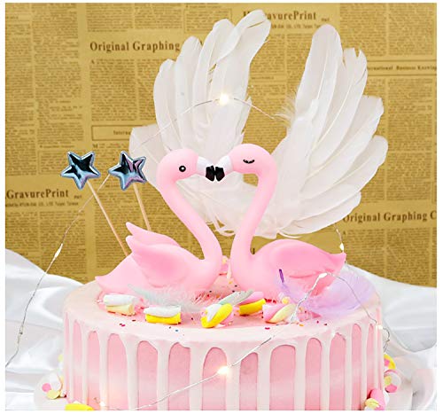 2 Pack Flamingo Cake Topper Pink Flamingo Cake Decorations For Kids Birthday Gifts Baby Showers Decorative Flamingo Themed Party Favor Toys For Bridal Wedding Diy Handmade Craft Home Decor #TOP4