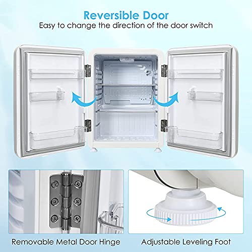 Ldaily Compact Refrigerator, 2.4 Cu Ft Mini Fridge With Adjustable Temperature 32℉ To 50℉, Auto Defrost, Reversible Door, Removable Glass Shelves, Small Fridge For Dorm, Garage, Camper, Basement Or Office (White) #TOP5