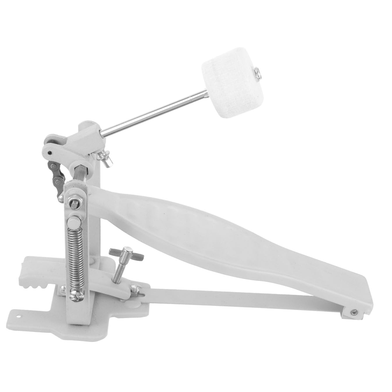Pedale Singolo per Cassa Batteria, Ricambio Professionale | Metallo Argento, per Esercizio su Tamburo, Accessorio per Batteristi, Parte per Set di Percussioni