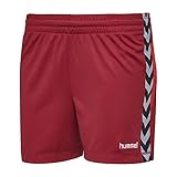 Hummel Damen Reflector Poly AC Shorts, Tibetan Red/Tomato, XL