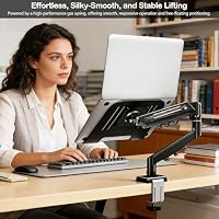 Monitor Halterung, Laptop Wandhalterung Metall 360° Schwenkbar Monitorarm – Ansicht 3