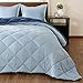 downluxe Queen Comforter Set - Blue and Sapphire Queen Comforter, Soft Bedding Sets for All Seasons -3 Pieces - 1 Comforter (88