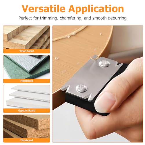 Furnierkantenschneider mit 1 Ersatzklinge, Kantenhobel Holz, Kantenschneider Umleimer Holzbearbeitung, Kantenschneider Umleimer, Manueller Kantenschneider, Edge Banding Trimmer für Holz PVC ABS