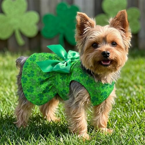 Robe de la Saint-Patrick pour chien chat jupe mignonne petits chiens - 5