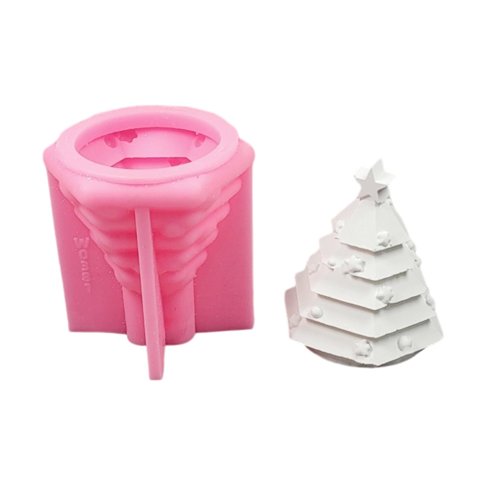 CUNZJIA 3D Christmas Tree Candle Casting Silicone Mould Ornament Epoxy Resin Candle Making