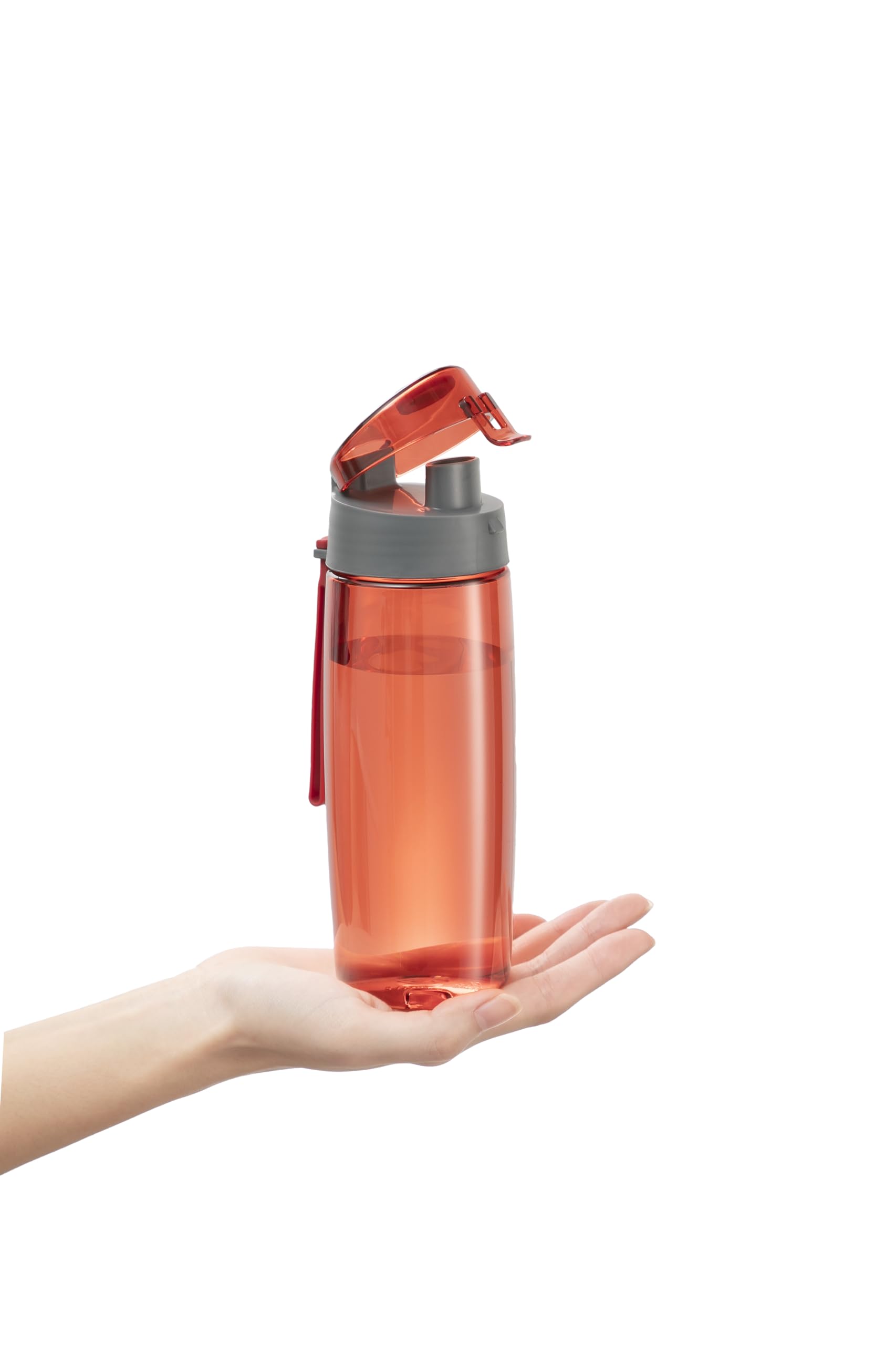 Inochi Kita Active 700ml Water Bottle|Premium Quality BPA Free|Non-Toxic and Safe|For Outdoor, School, Work|Leak Proof Flip Top Lid With Carry Strap|Easy Opening Button|Dishwasher Safe,Milky Orange