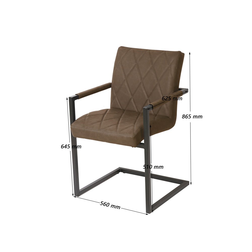 CLIPOP Lot de 2 chaises de Salle à Manger en Simili Cuir Fauteuil de réunion pour Salle à Manger Salon mobilier de Bureau Marron