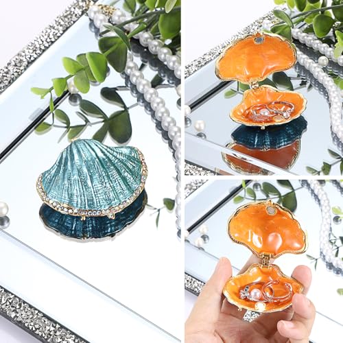 Boîte à bijoux coquillage vintage ELLDOO pour sublimer une coiffeuse rétro chic