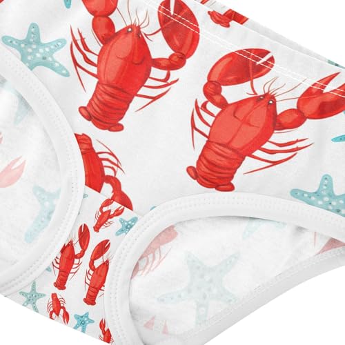 Red Lobsters Blue Starfish Toddler Girls's Underwear 2T 202c18484