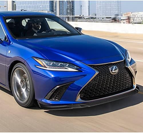 3PCS Front Bumper Lip Kit fit for compatible with 2019-2023 Lexus ES300H ES350, Sport-Style Splitter Trim Protection Spoiler, Air-Dam-Chin-Diffuser (Carbon Look)