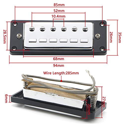 Unxuey 1 mini micro chevalet de guitare de 52 mm à double bobinage Humbucker pièces de rechange pour guitare électrique… - Les Beatles, Paul McCartney, John Lennon, RIngo Starr, George Harrison Unxuey 1 mini micro chevalet de guitare de 52 mm à double bobinage Humbucker pièces de rechange pour guitare électrique… – Image 4