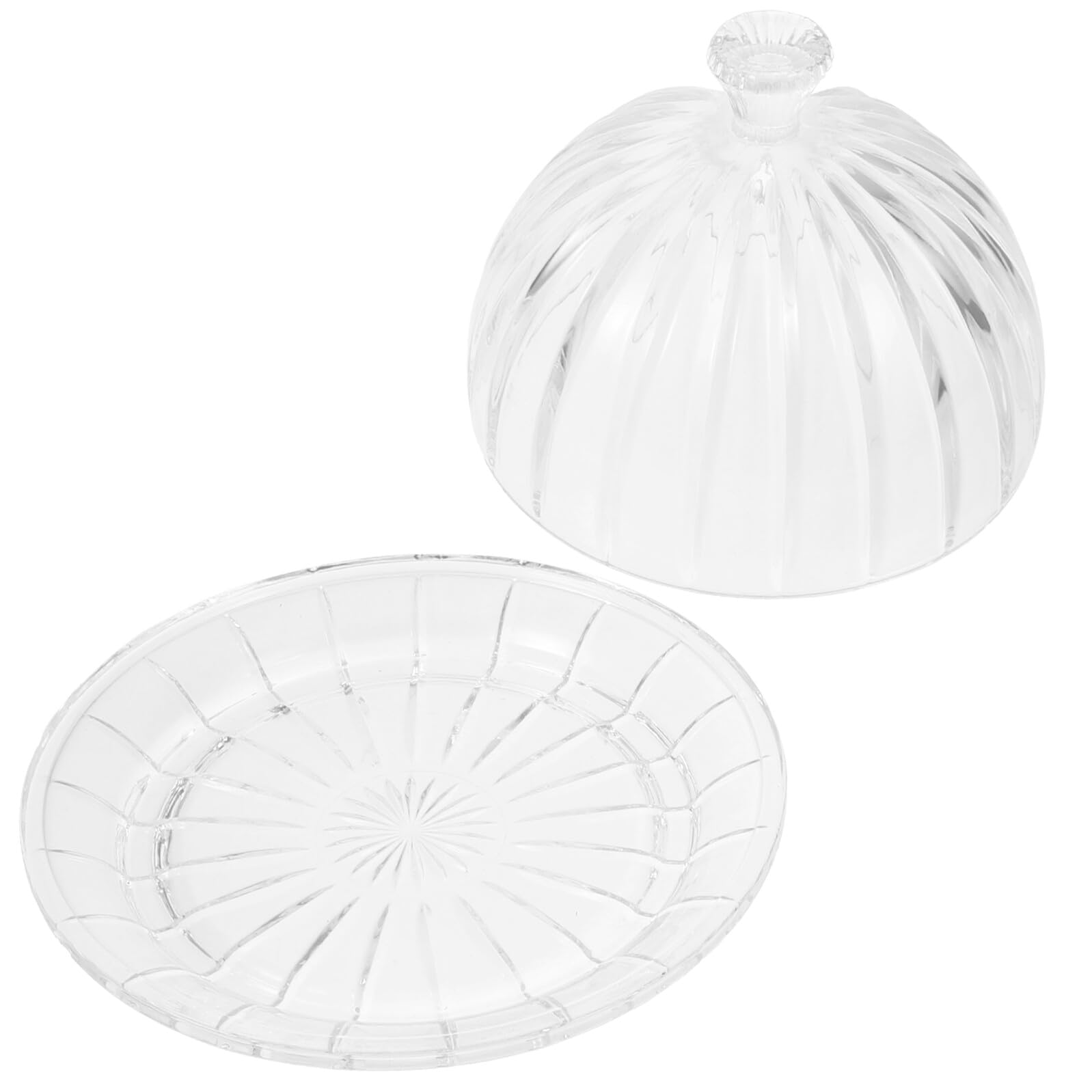 Sosoport Présentoir à Gâteaux en Verre Dôme, Plat Dessert Simple