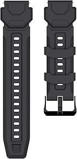 AMAZTIM Compatible C20 Bands, Silicone Replacement Wristbands Sport Strap with Metal Buckle Compatible C20 PRO/C20 Smart watch(Black)