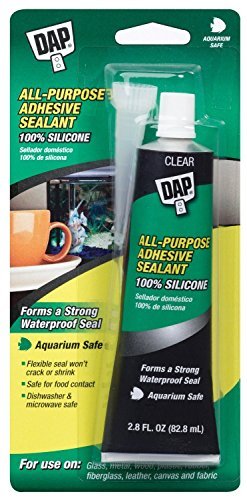 Image of Dap 00688 All-Purpose Adhesive Sealant, 100% Silicone, 2.8-Ounce Tube - 12 Pack