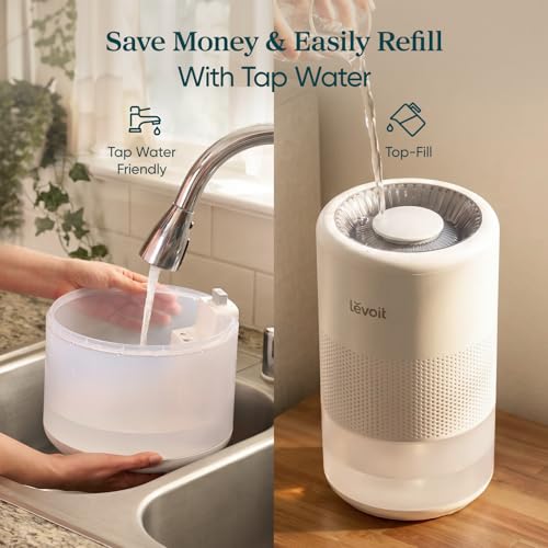 Image of LEVOIT Evaporative Humidifiers for Bedroom Large Room, Reusable Filter | 4.5L Tank Up to 600ft2, 19dB for Baby, Auto Humidity Balance, No White Dust, Self-Clean & Dishwasher Safe, Superior Studio