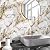 Marble Peel and Stick Backsplash Waterproof 23.6"x11.8" PVC Wall Panels, PVC Foam Marble Tile, Back Splash Stick on Tiles (Not Real Tile) for Kitchen Bathroom Living Room (20, White Gilding)