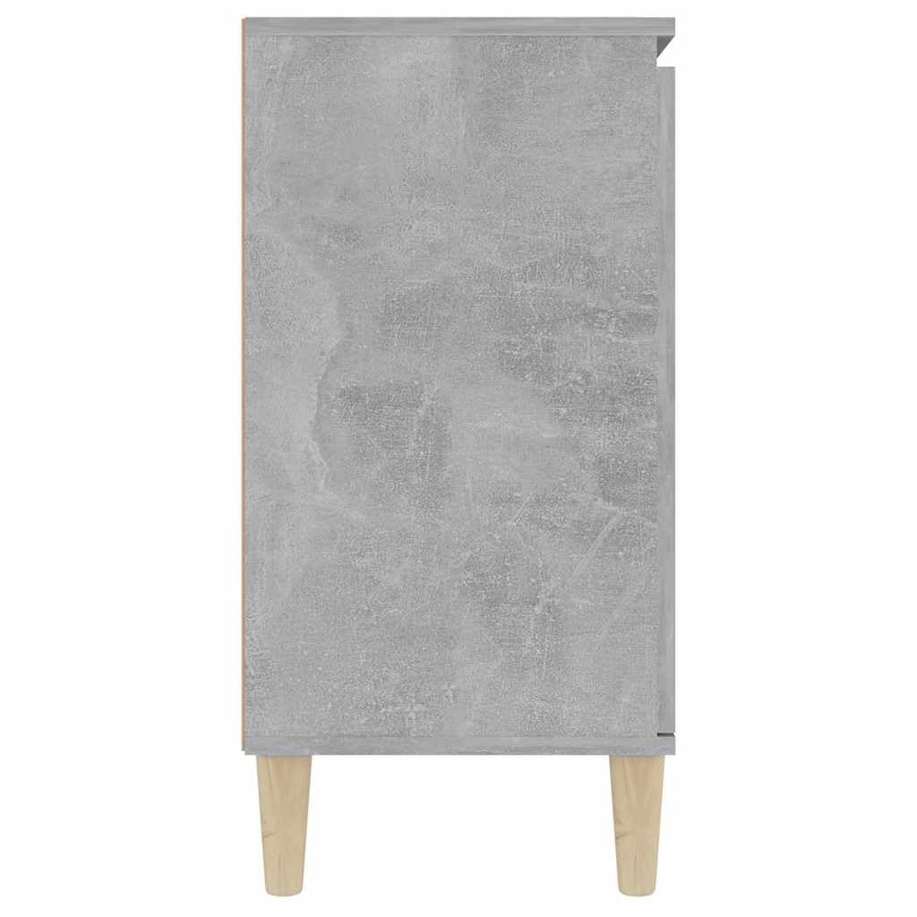 Credenza Grigio Cemento 101x35x70 cm con 2 Ante e 2 Cassetti | Mobiletto multiuso grigio cemento per soggiorno e ingresso, dotato di ampio ripiano espositivo e piedini stabili.