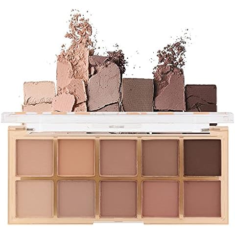 AMY'S DIARY 10 Colors Nude Eyeshadow Eye Shadow Palette Makeup,Matte Naked, Ultra-Blendable, Naturing-Looking, Long Lasting, Cement Color Neutral Nudes EyeShadow Cover