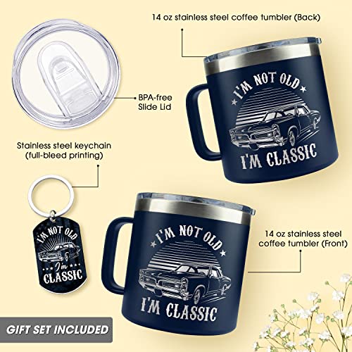 Birthday Gifts For Men - Dad Birthday Gift From Daughter, Son - Men Birthday Gift - Funny Gag Gifts For Men, Him, Husband, Dad, Father - Fathers Day Gift Ideas - 14Oz Coffee Tumbler/Mug/Cup Old Man #TOP2