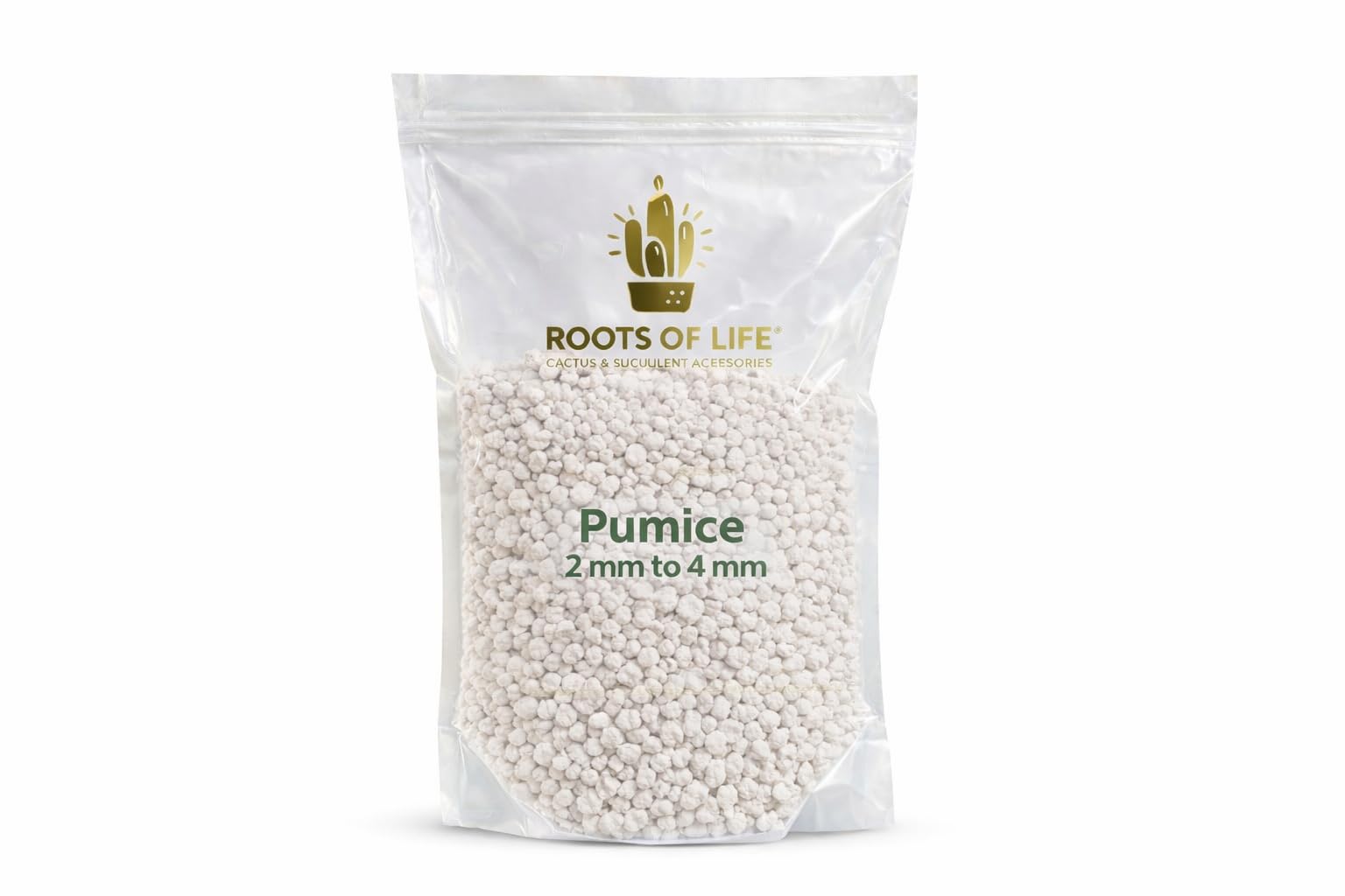 ROOTS OF LIFE Pumice Stone 2 to 4 mm to Amend Soil for Succulents, Cactus and Bonsai (750 g)