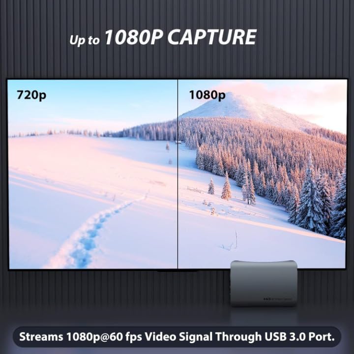 Image of MICROWARE Audio Video Capture Cards 1080p 60fps, 4k HDMI Capture Card Nintendo Switch, USB 3.0 Game Capture Card for Live Streaming Video Conferencing Teaching 3ds P4 P5 PC Xbox One Camera OBS