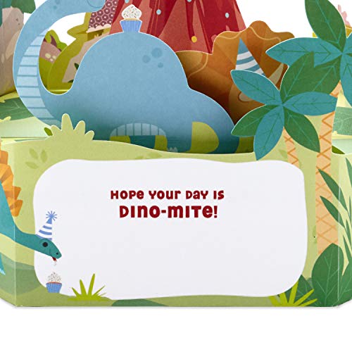 Hallmark Cartão de aniversário Pop Up Paper Wonder para crianças com som (dinossauro, vulcão)