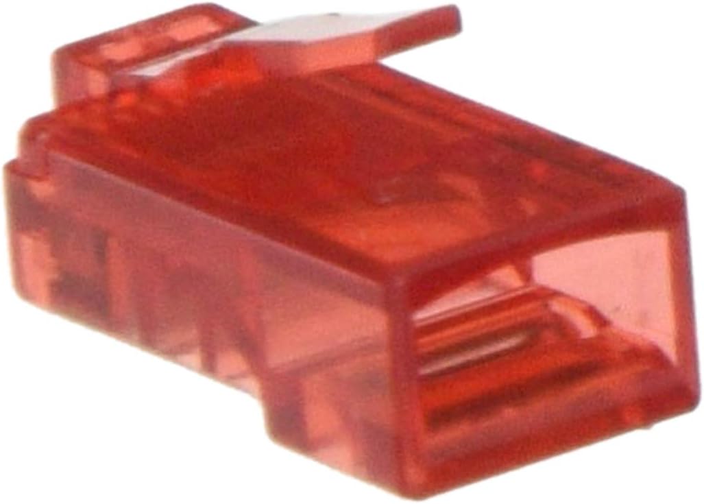 LINK Pack of 100 CONNECTORS 8 Pole CAT 5E UTP UNSCREEN RJ45 RED