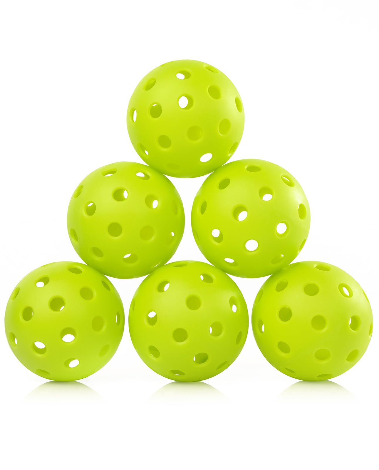 Pickleballs, 40 Holes Outdoor Pickleball Balls 6 Pack, USAPA Approved Pickleball with Bouce Consistency Balanced Flight for All Skill Levels, Green-image-5