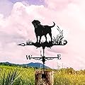 3D Animal Metal Weather Vane, Roof Weather Vane Wind Direction Indicator Roof Decoration Accessories for Garden Patio Roof Decoration (Dog)