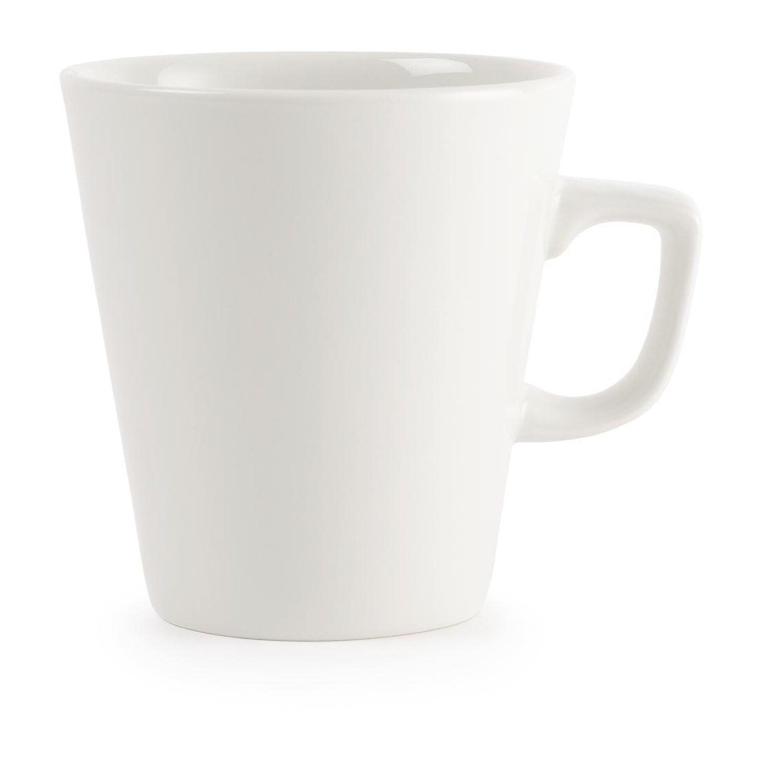 ChurchillSuper Vitrified W003 Plain ware Cafe Latte Mug, White (Pack of 6)