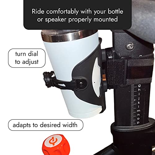 Abc By Bikase - Any Bottle Cage, Bike Water Bottle Holder - Fits Any Bottle, Container, Speaker, Bicycle Bottle Holder For Frame Or Handlebar (With Mounting Strap) #TOP4