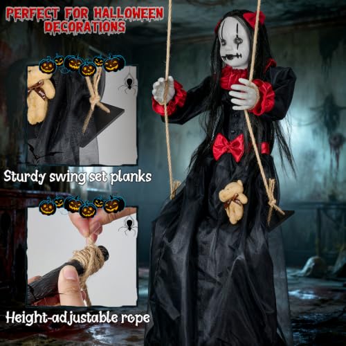 Scary Halloween Hanging Swinging Doll, 4.6FT - image 5