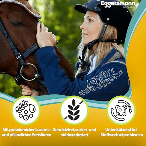 Eggersmann Mein Pferdefutter Vitalize Low Carb Plus 15 kg – Getreidefreies Pferdefutter – Für Pferde mit Stoffwechselproblemen geeignet – Mit essentiellen Aminosäuren, Vitaminen & Mineralstoffenv