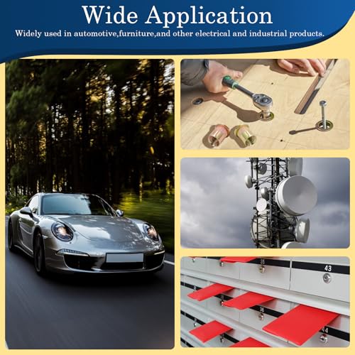 Image of 1 /2''-13 UNC Rivet Nut, 19Pcs Zinc Plated Finish Carbon Steel Flat Head Threaded Insert Nutsert Kit