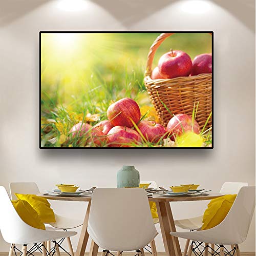 T-YIFUZX 5D DIY Fruta Verde Kit de Pintura de Diamante por número Bordado de Diamantes de imitación de Punto de Cruz para Manualidades Lienzo Decorativo para Pared