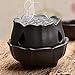 CGgJT Brûleur d'encens, brûleur d'encens Lotus Vintage Encens en céramique Stick Stick Bobine Stand Stand Crow Catcher Plateau Plaque Home Bouddhiste Décor Présente Boîte, Noir (Color : Black)