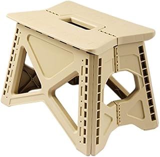 Taburete plegable portátil, taburete de plástico resistente para silla de campamento y aventuras al aire libre (ceja)