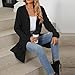Cardigan Open Front Knit Sweaters for Women Lightweight Thin Long Sleeve Long Sweater Fall Outwear with Pockets (Black,Small)