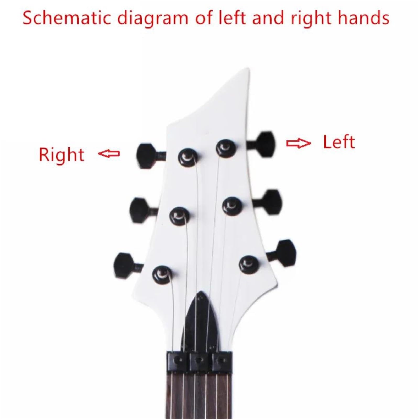 Estándar Guitarra Clavijas De Afinación 1 Juego De Afinadores Bloqueo Clavijas Guitarra Eléctrica Clavijas Afinación Cuerdas Color Negro(3R3L)