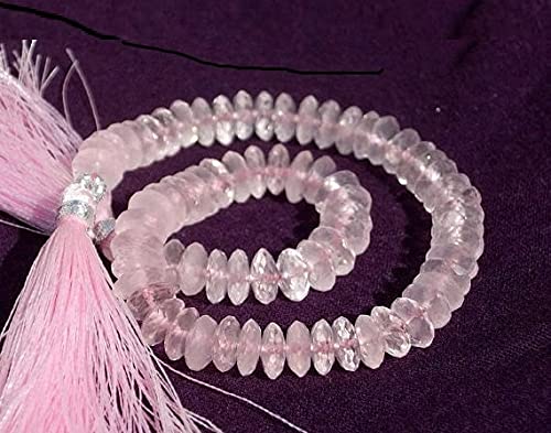 Quartz rose German cut LKBEADS rondelles facettées 5.5-7.50mm pour bijoux en pierres