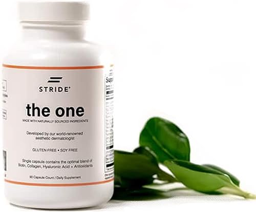 Miniatura 1 de STRIDE The One Daily - Suplemento de biotina - Biotina 2500 mcg - Uñas para el cabello y vitaminas para la piel - Sin soja sin gluten sin OMG - 90