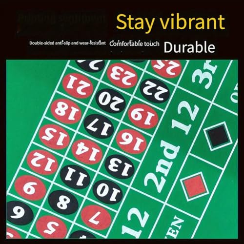 Tapis de table de casino en feutre double face roulette poker