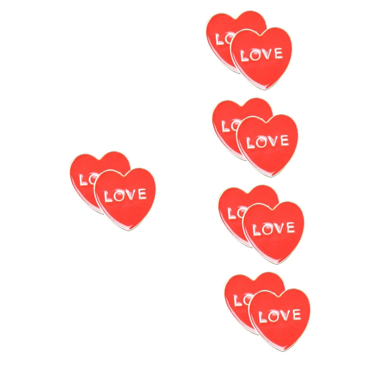 GALPADA 10stücke Herz Broschen Metall Broschen Für Kleidung Schals Hüte Valentinstag Mit Emaille Design Süß Und Für