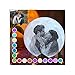 Lámpara Luna 3D Personalizada Foto y Texto, Regulable 16 Colores RGB Recargable USB Control remoto y Control Táctil LED Lunar Luz Nocturna Decorativa Regalo Original de Novios y Novias San Valentín