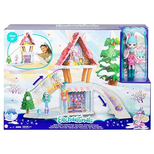 Poupée Enchantimals | Vallée Enneigée | Chalet de Bevy | Lapin des neiges