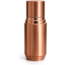 Pure Copper Carafe Flask Pot Matte Finish 1000 ml Fancy Water Carafe with Lid | Handmade Ayurvedic Copper Water Pitcher for Bedroom, Dining Table & Office