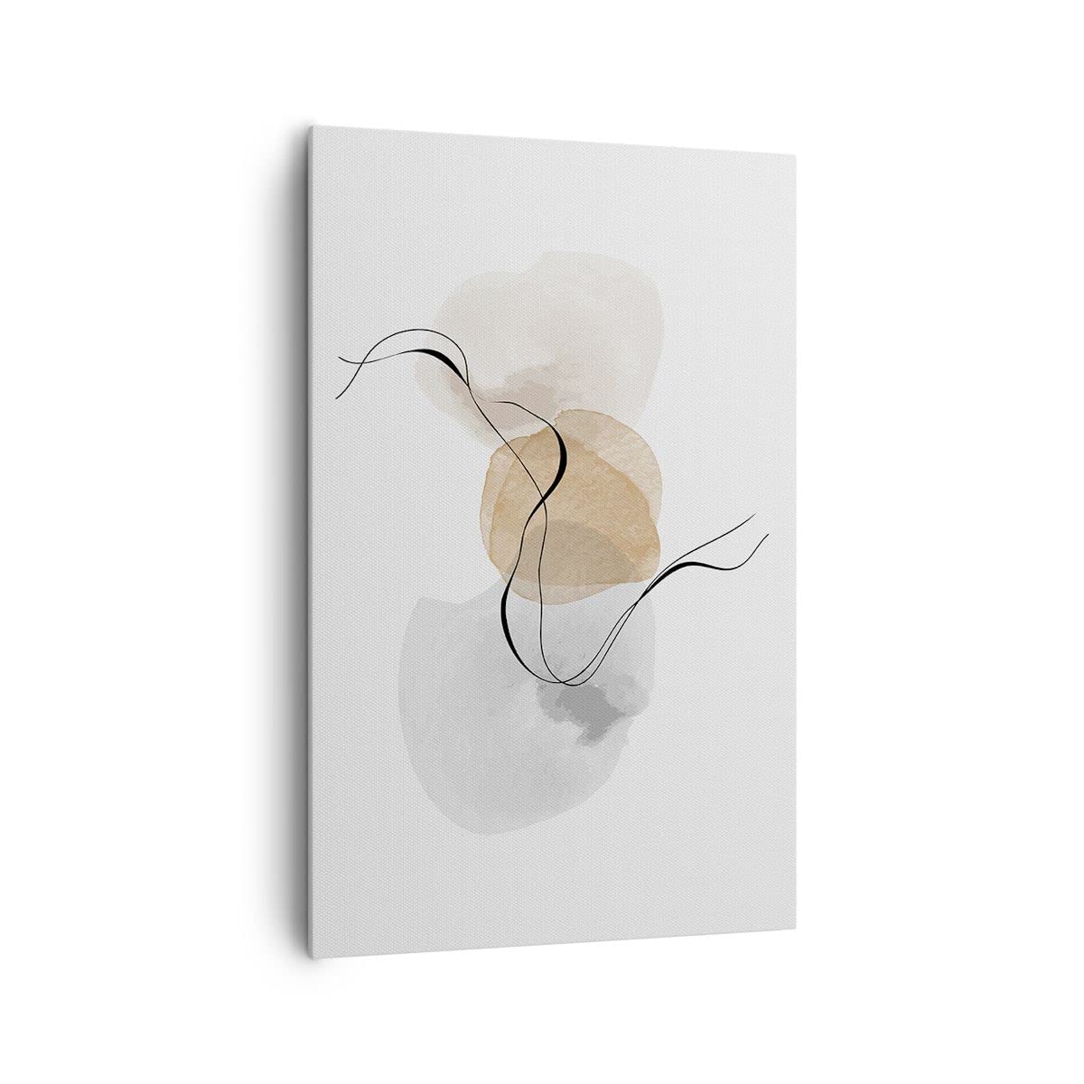 ARTTOR Bilder auf Leinwand 80x120 cm Wandbild Abstrakt Pastell - 4827 | Aquarell Minimalistisch Vertikal Groß XXL Wanddekoration Wohnzimmer Schlafzimmer Wandkunst Wanddeko Kunstdruck Küche ARTTOR