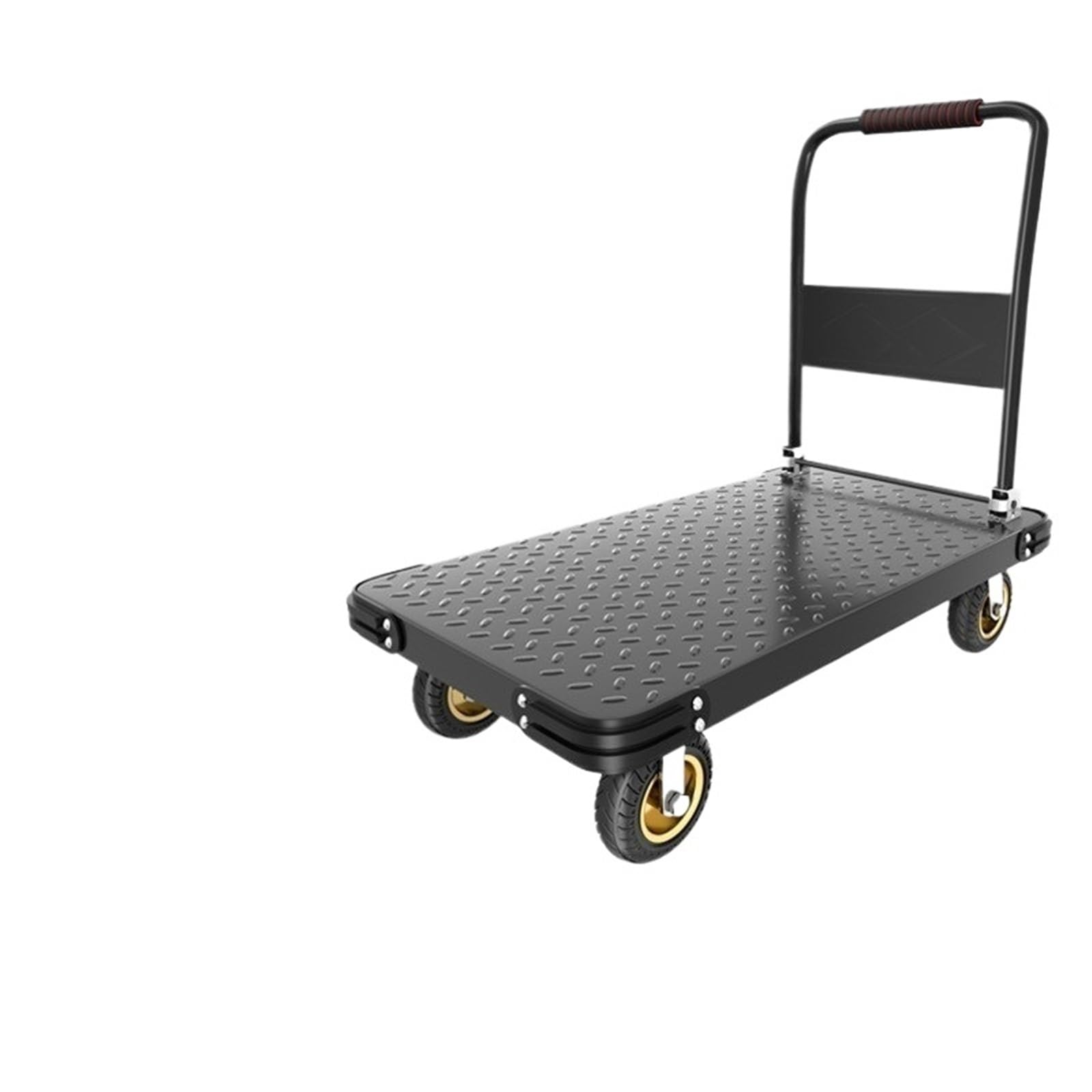 Platform Truck Cart, Household Folding Steel Platform Trolley With Silent Wheels(110-65-8)