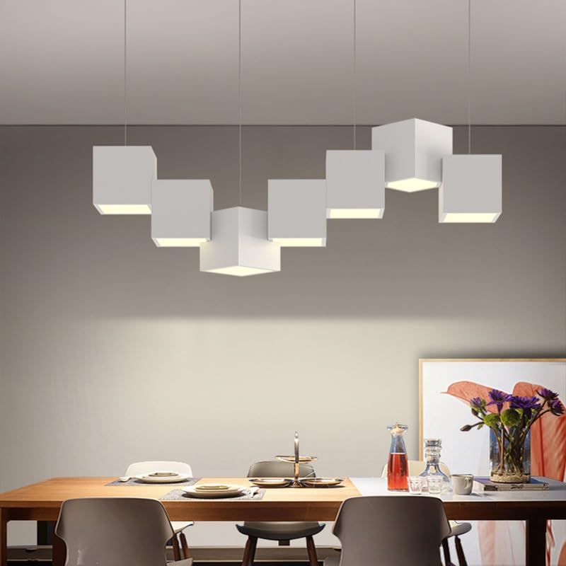 Lampe hôtel LED dimmable blanche 7 têtes pour supprimer les zones d'ombre de la table